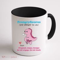 Mother's Day Pregnant Mom Prangrysaurus Pregnancy Surprise Coffee Mug thumb 1