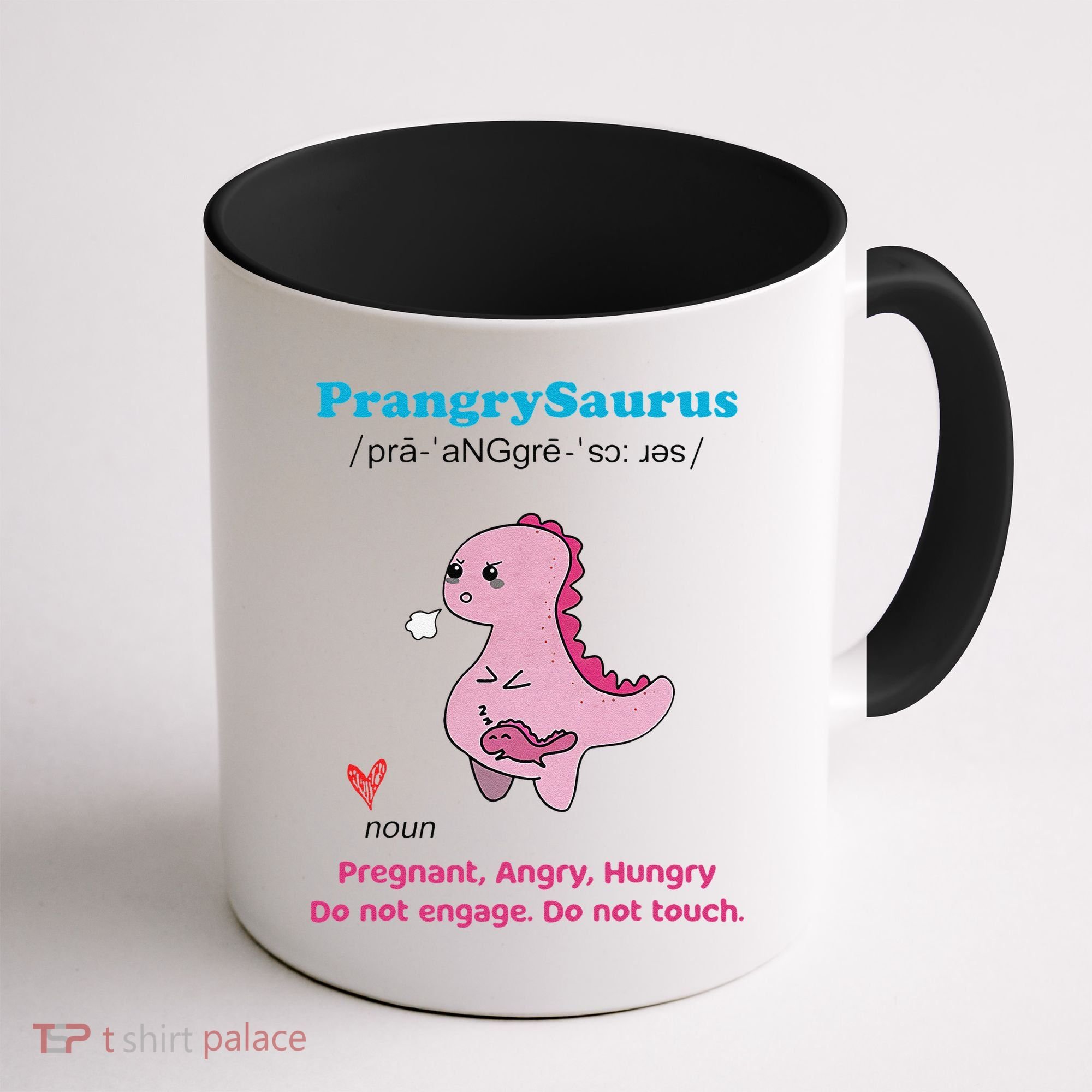 Mother's Day Pregnant Mom Prangrysaurus Pregnancy Surprise Coffee Mug