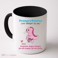Mother's Day Pregnant Mom Prangrysaurus Pregnancy Surprise Coffee Mug thumb 0