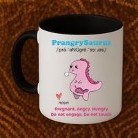 Mother's Day Pregnant Mom Prangrysaurus Pregnancy Surprise Coffee Mug thumb 2