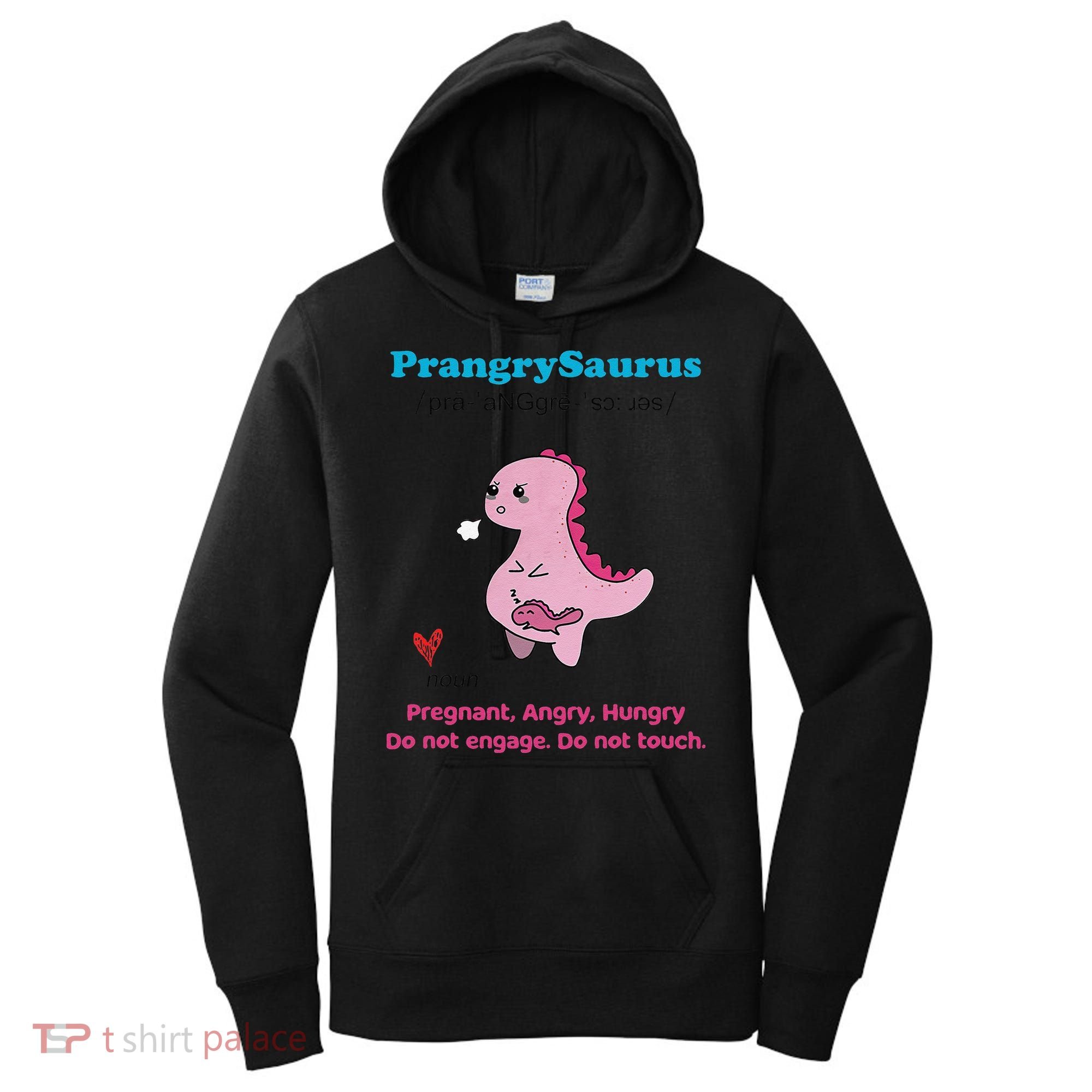 Mother's Day Pregnant Mom Prangrysaurus Pregnancy Surprise Women's Hoodie