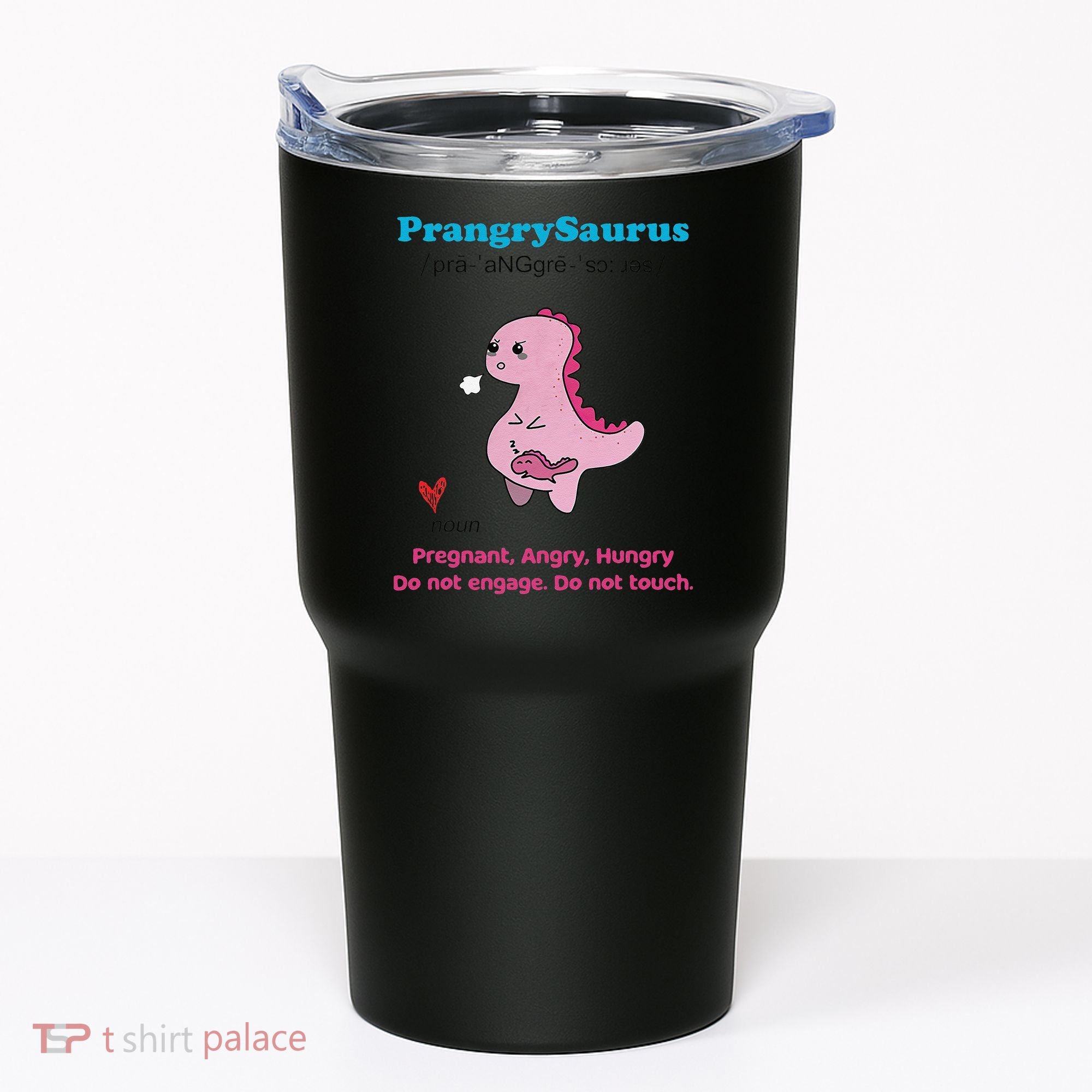 Mother's Day Pregnant Mom Prangrysaurus Pregnancy Surprise Tumbler