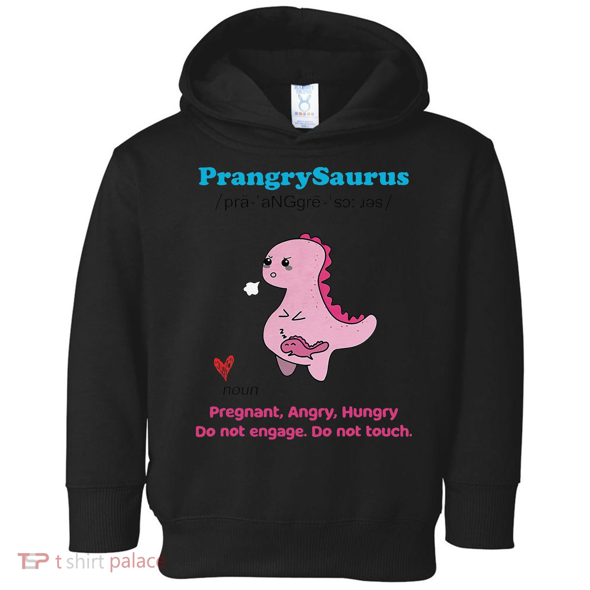 Mother's Day Pregnant Mom Prangrysaurus Pregnancy Surprise Toddler Hoodie
