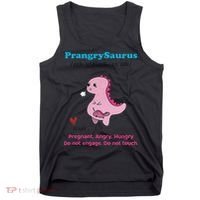 Mother's Day Pregnant Mom Prangrysaurus Pregnancy Surprise Tank Top thumb 0