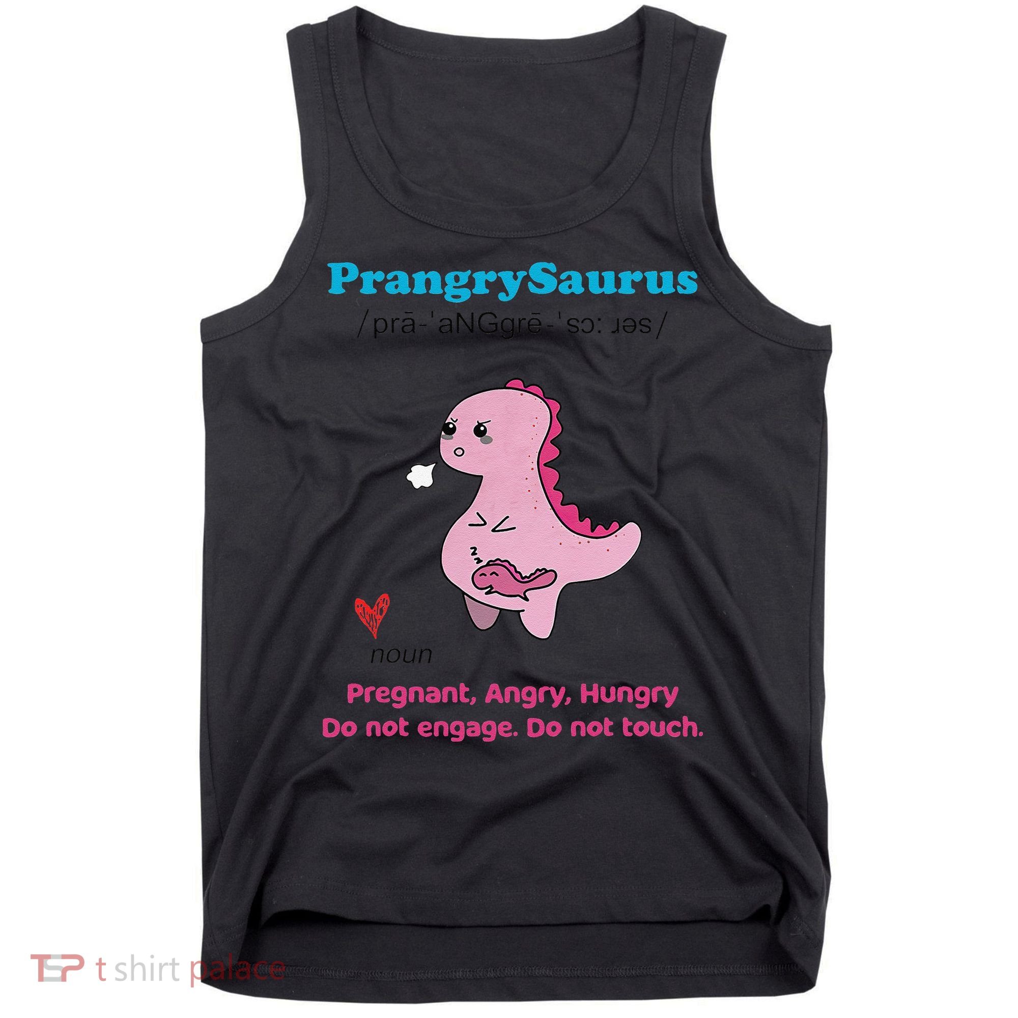 Mother's Day Pregnant Mom Prangrysaurus Pregnancy Surprise Tank Top