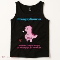 Mother's Day Pregnant Mom Prangrysaurus Pregnancy Surprise Tank Top thumb 2