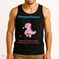 Mother's Day Pregnant Mom Prangrysaurus Pregnancy Surprise Tank Top thumb 3