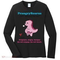 Mother's Day Pregnant Mom Prangrysaurus Pregnancy Surprise Women's Long Sleeve Shirt thumb 0