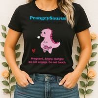 Mother's Day Pregnant Mom Prangrysaurus Pregnancy Surprise Women's T-Shirt thumb 2