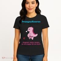 Mother's Day Pregnant Mom Prangrysaurus Pregnancy Surprise Women's T-Shirt thumb 4