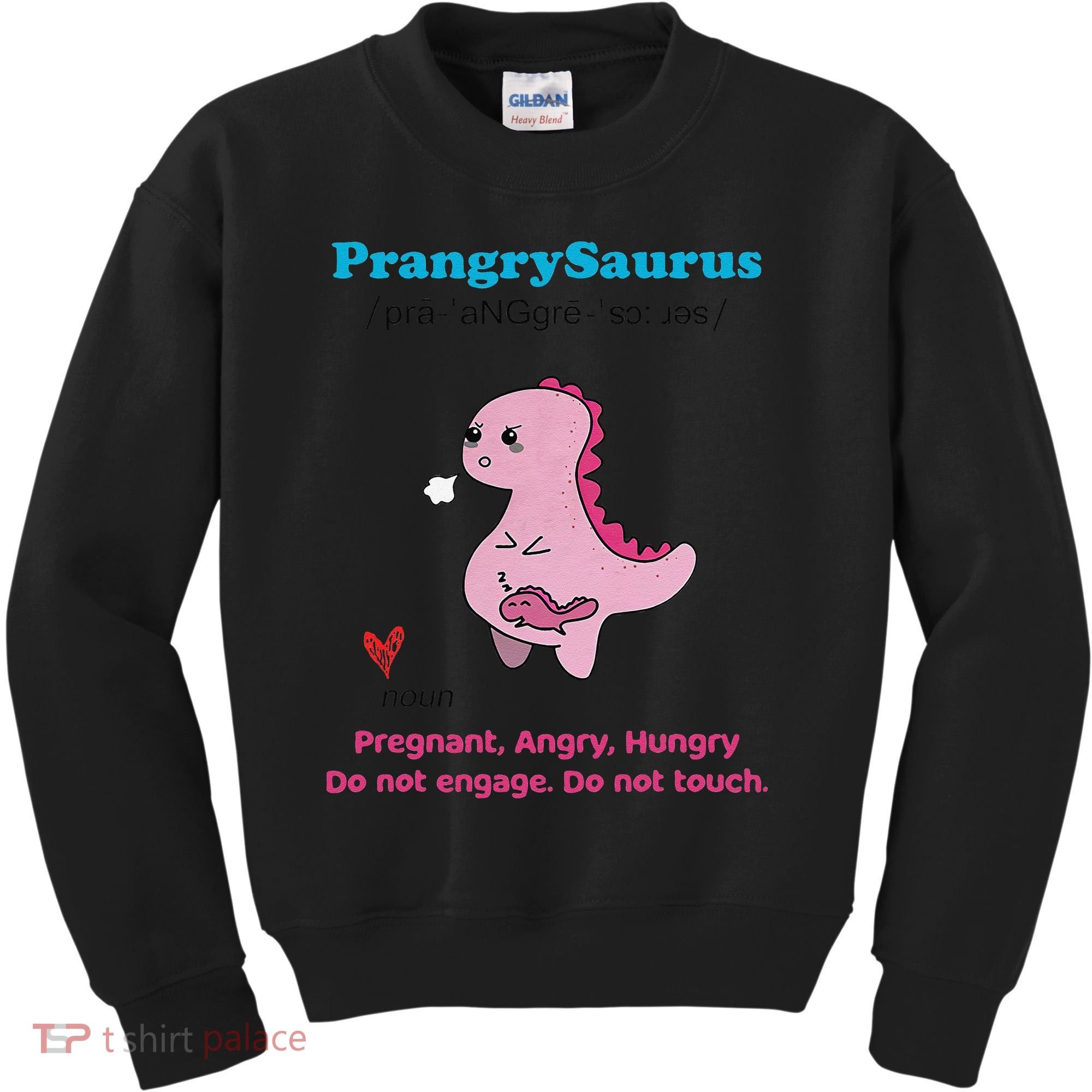 Mother's Day Pregnant Mom Prangrysaurus Pregnancy Surprise Kids Sweatshirt