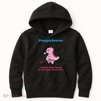 Mother's Day Pregnant Mom Prangrysaurus Pregnancy Surprise Kids Hoodie thumb 0