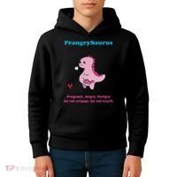 Mother's Day Pregnant Mom Prangrysaurus Pregnancy Surprise Kids Hoodie thumb 4