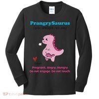 Mother's Day Pregnant Mom Prangrysaurus Pregnancy Surprise Kids Long Sleeve Shirt thumb 0