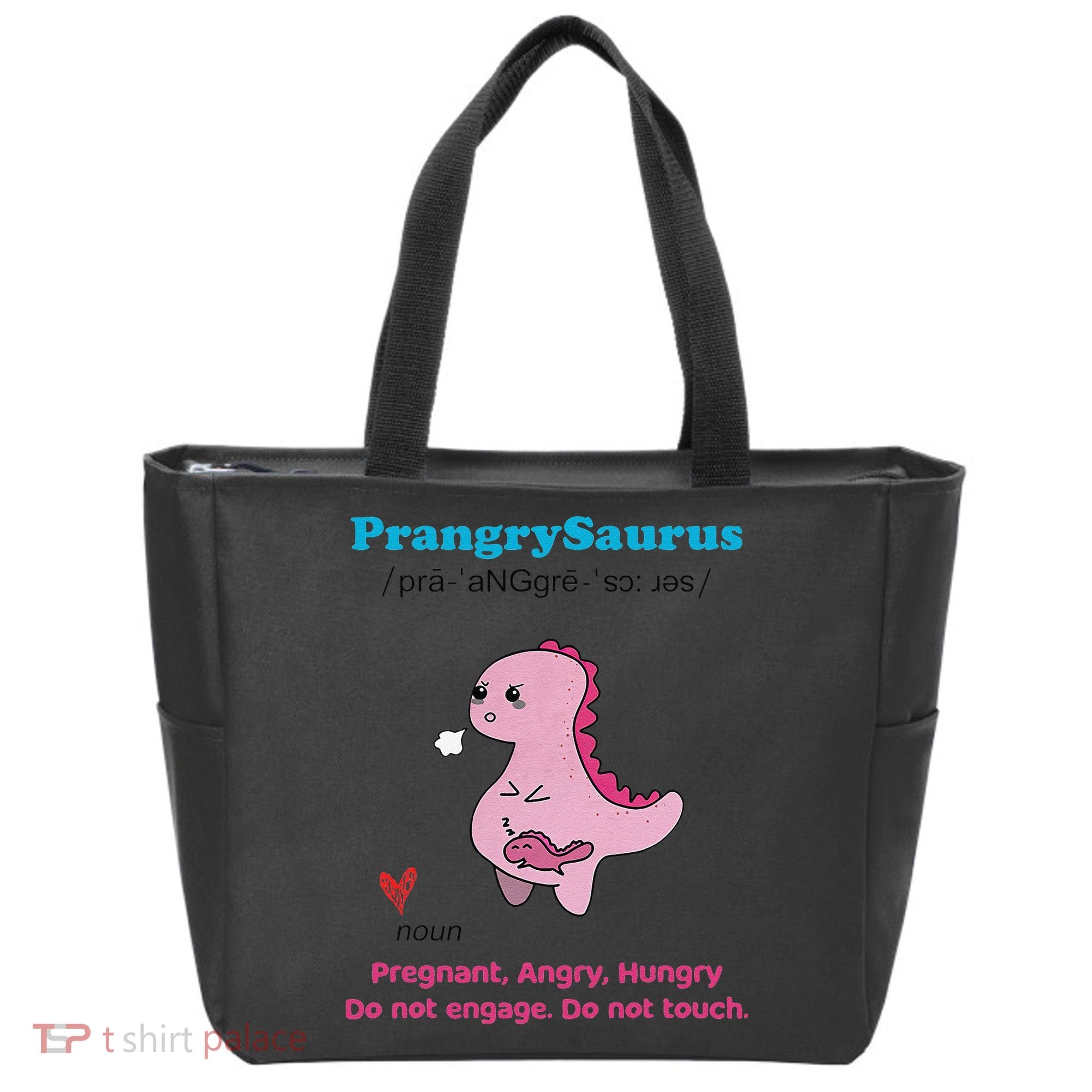 Mother's Day Pregnant Mom Prangrysaurus Pregnancy Surprise Tote Bag
