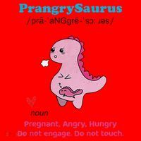 Mother's Day Pregnant Mom Prangrysaurus Pregnancy Surprise Santa Hat thumb 1