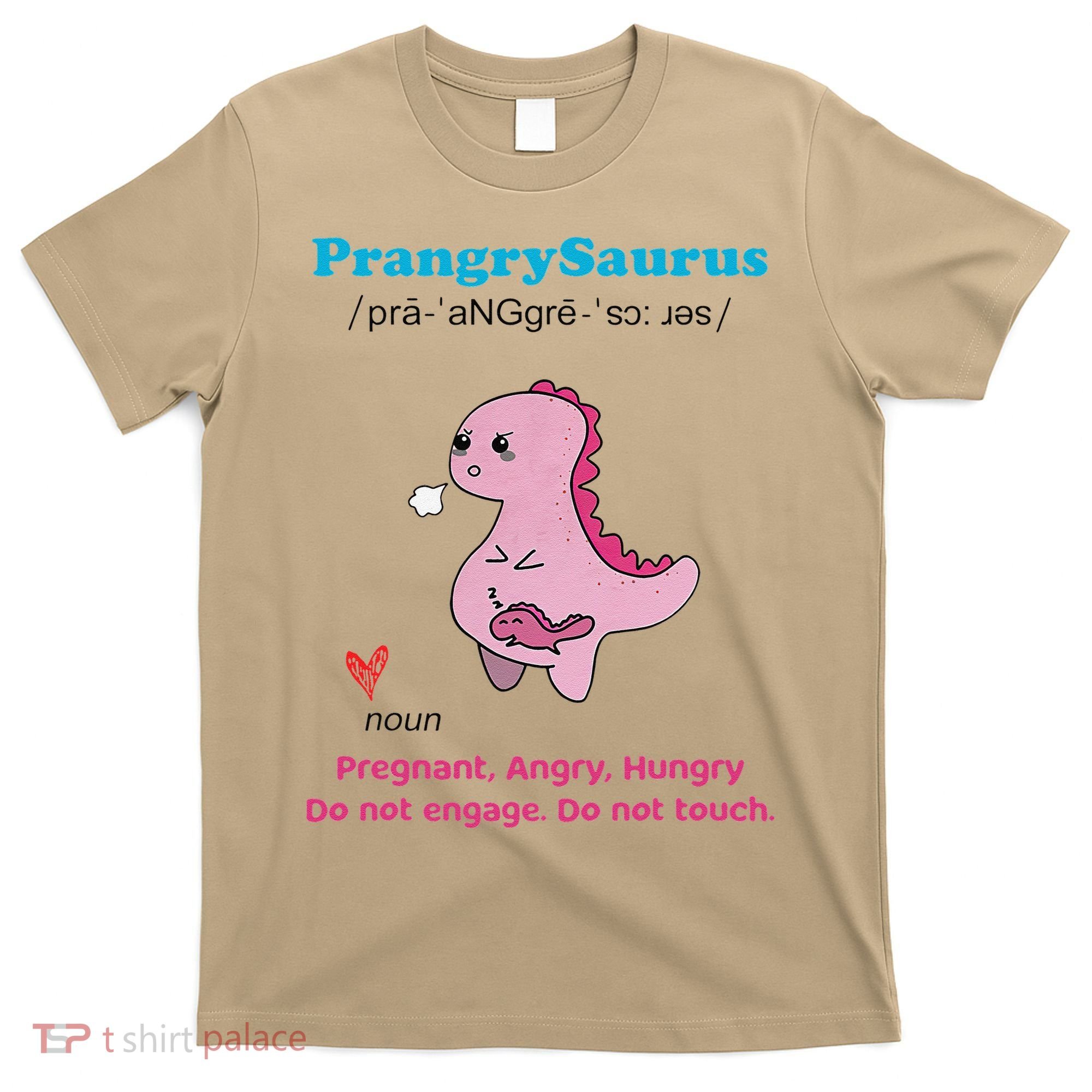 Mother's Day Pregnant Mom Prangrysaurus Pregnancy Surprise T-Shirt
