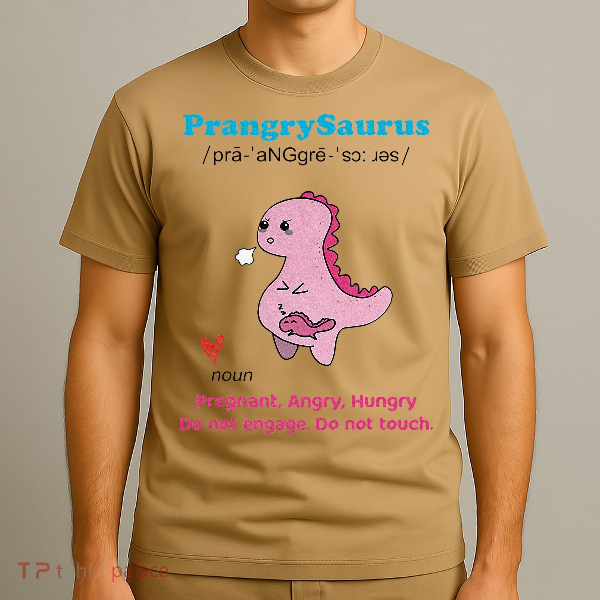 Mother's Day Pregnant Mom Prangrysaurus Pregnancy Surprise T-Shirt