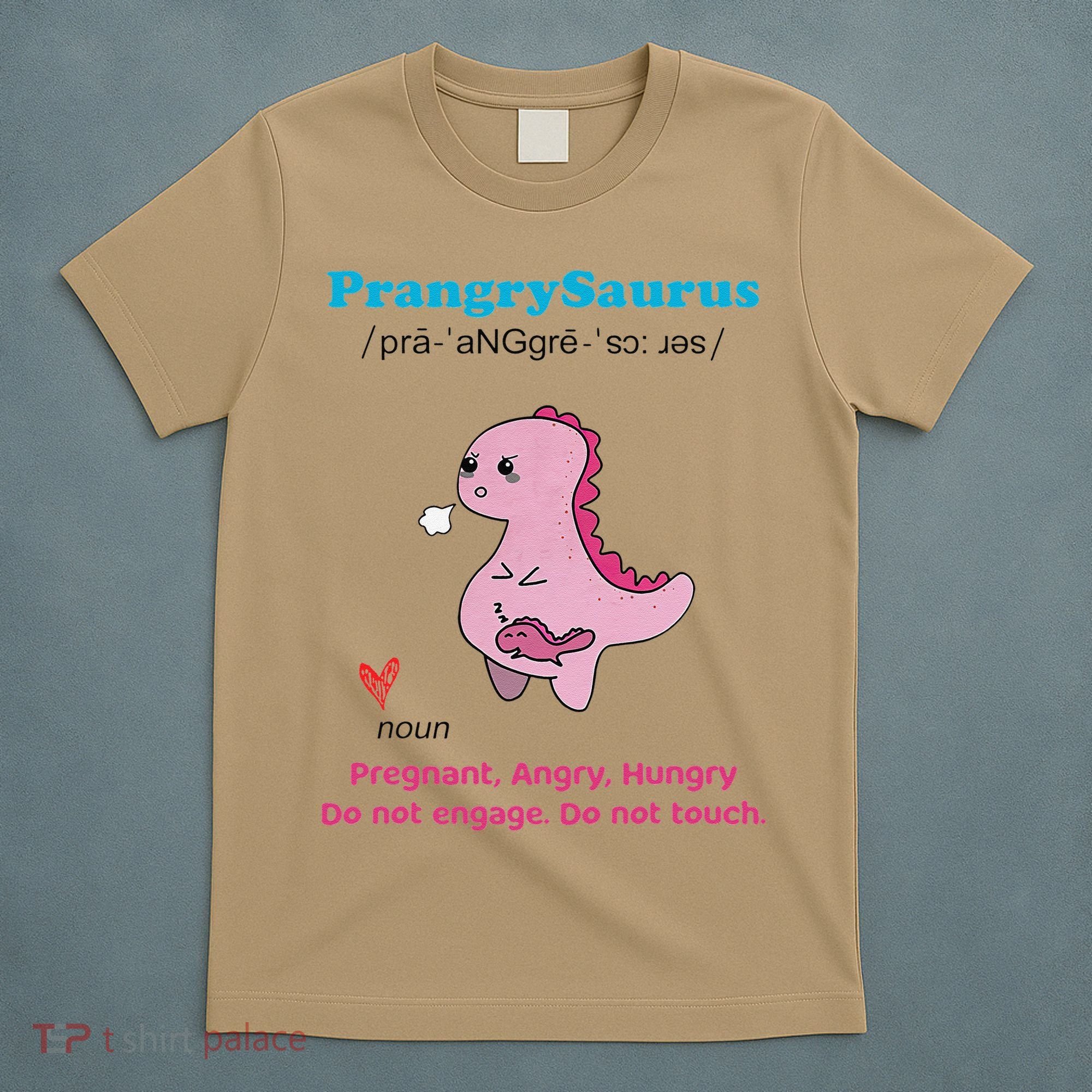 Mother's Day Pregnant Mom Prangrysaurus Pregnancy Surprise T-Shirt