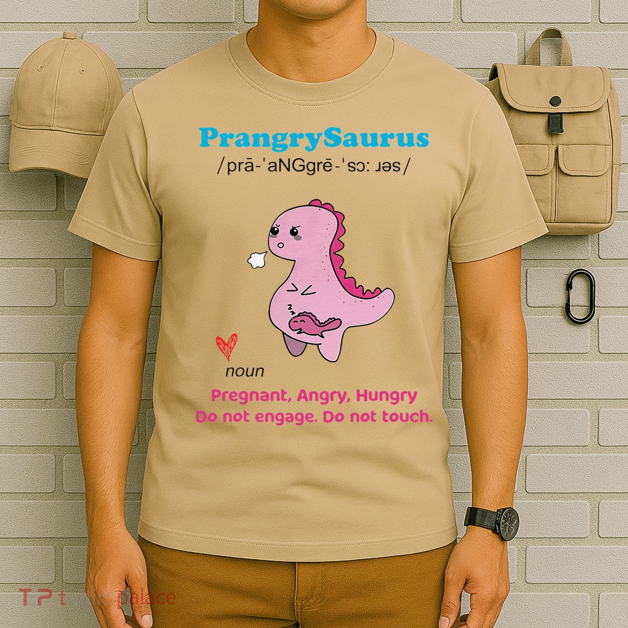 Mother's Day Pregnant Mom Prangrysaurus Pregnancy Surprise T-Shirt