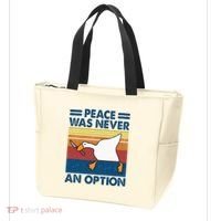 Murder Duck Peace Was Never An Option Duck With Knife Meme Tote Bag thumb 3