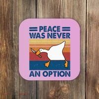 Murder Duck Peace Was Never An Option Duck With Knife Meme Coaster thumb 0