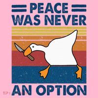 Murder Duck Peace Was Never An Option Duck With Knife Meme Coaster thumb 2