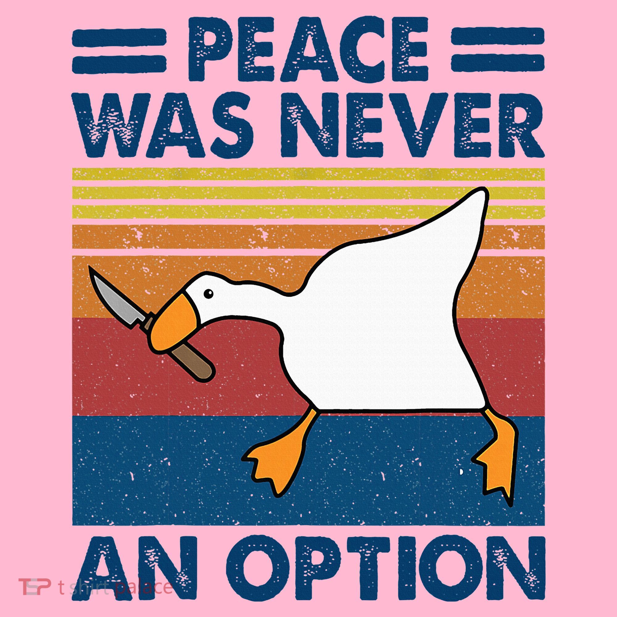 Murder Duck Peace Was Never An Option Duck With Knife Meme Coaster