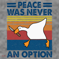 Murder Duck Peace Was Never An Option Duck With Knife Meme Toddler Hoodie thumb 2