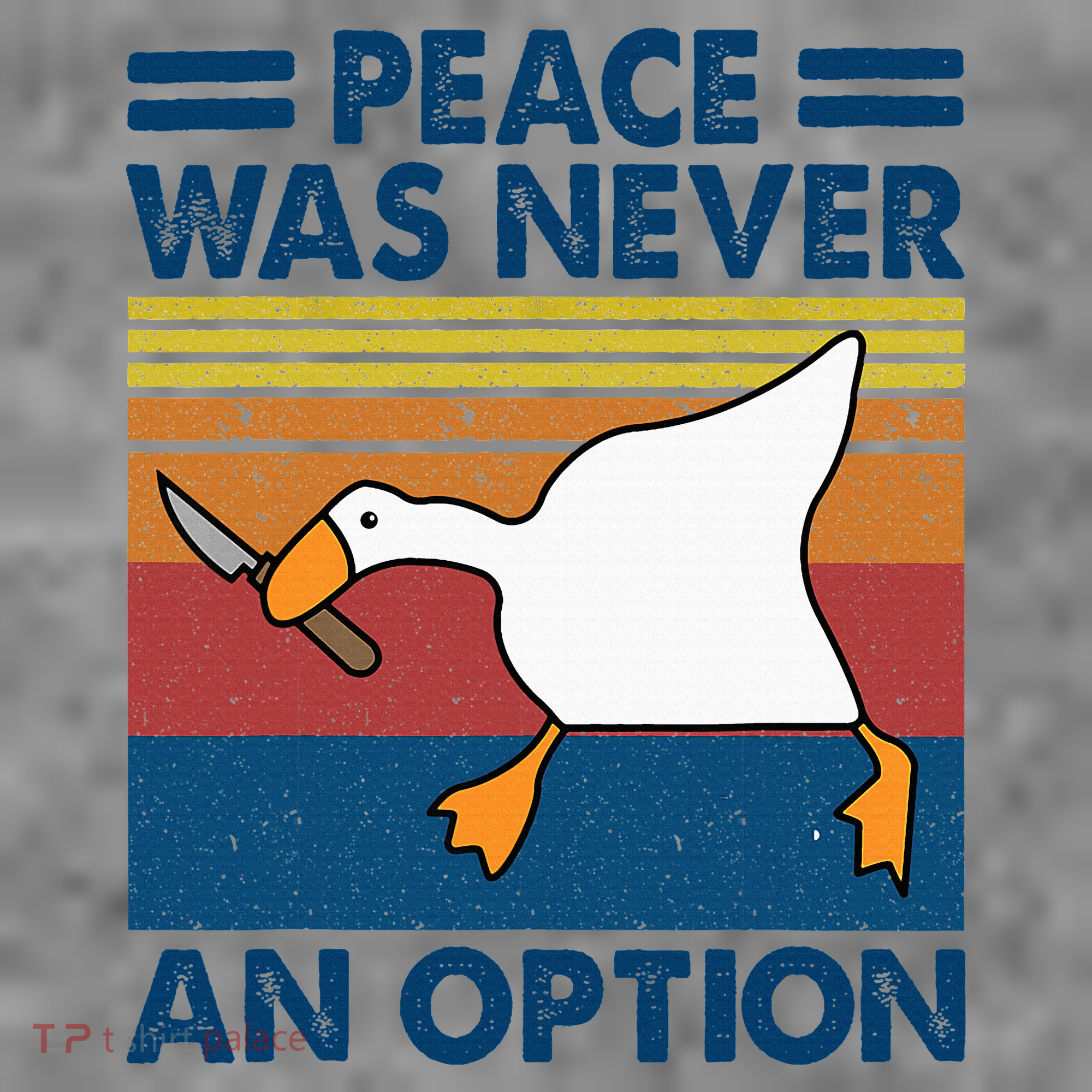 Murder Duck Peace Was Never An Option Duck With Knife Meme Toddler Hoodie
