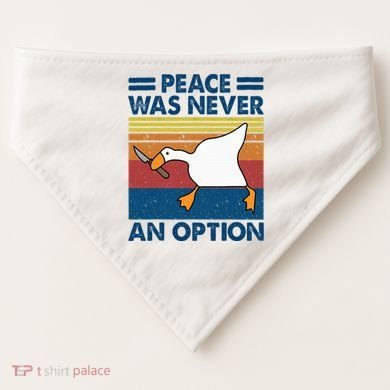 Murder Duck Peace Was Never An Option Duck With Knife Meme USA-Made Doggie Bandana