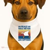 Murder Duck Peace Was Never An Option Duck With Knife Meme USA-Made Doggie Bandana thumb 1