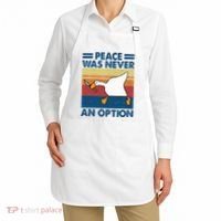 Murder Duck Peace Was Never An Option Duck With Knife Meme Apron thumb 2