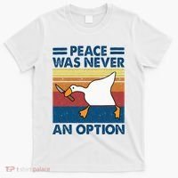 Murder Duck Peace Was Never An Option Duck With Knife Meme T-Shirt thumb 0