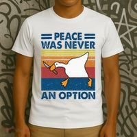 Murder Duck Peace Was Never An Option Duck With Knife Meme T-Shirt thumb 3