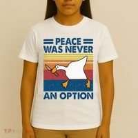 Murder Duck Peace Was Never An Option Duck With Knife Meme T-Shirt thumb 4