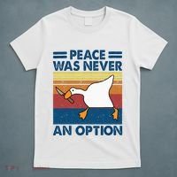Murder Duck Peace Was Never An Option Duck With Knife Meme T-Shirt thumb 5