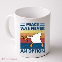 Murder Duck Peace Was Never An Option Duck With Knife Meme Coffee Mug thumb 0