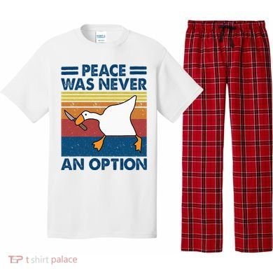 Murder Duck Peace Was Never An Option Duck With Knife Meme Pajama Set