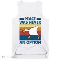 Murder Duck Peace Was Never An Option Duck With Knife Meme Tank Top thumb 0