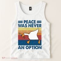 Murder Duck Peace Was Never An Option Duck With Knife Meme Tank Top thumb 2