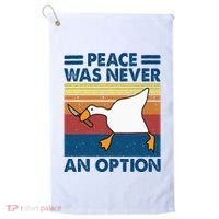 Murder Duck Peace Was Never An Option Duck With Knife Meme Golf Towel thumb 0