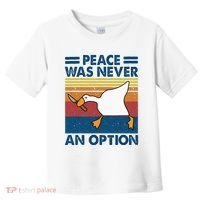 Murder Duck Peace Was Never An Option Duck With Knife Meme Toddler T-Shirt thumb 0