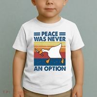 Murder Duck Peace Was Never An Option Duck With Knife Meme Toddler T-Shirt thumb 2