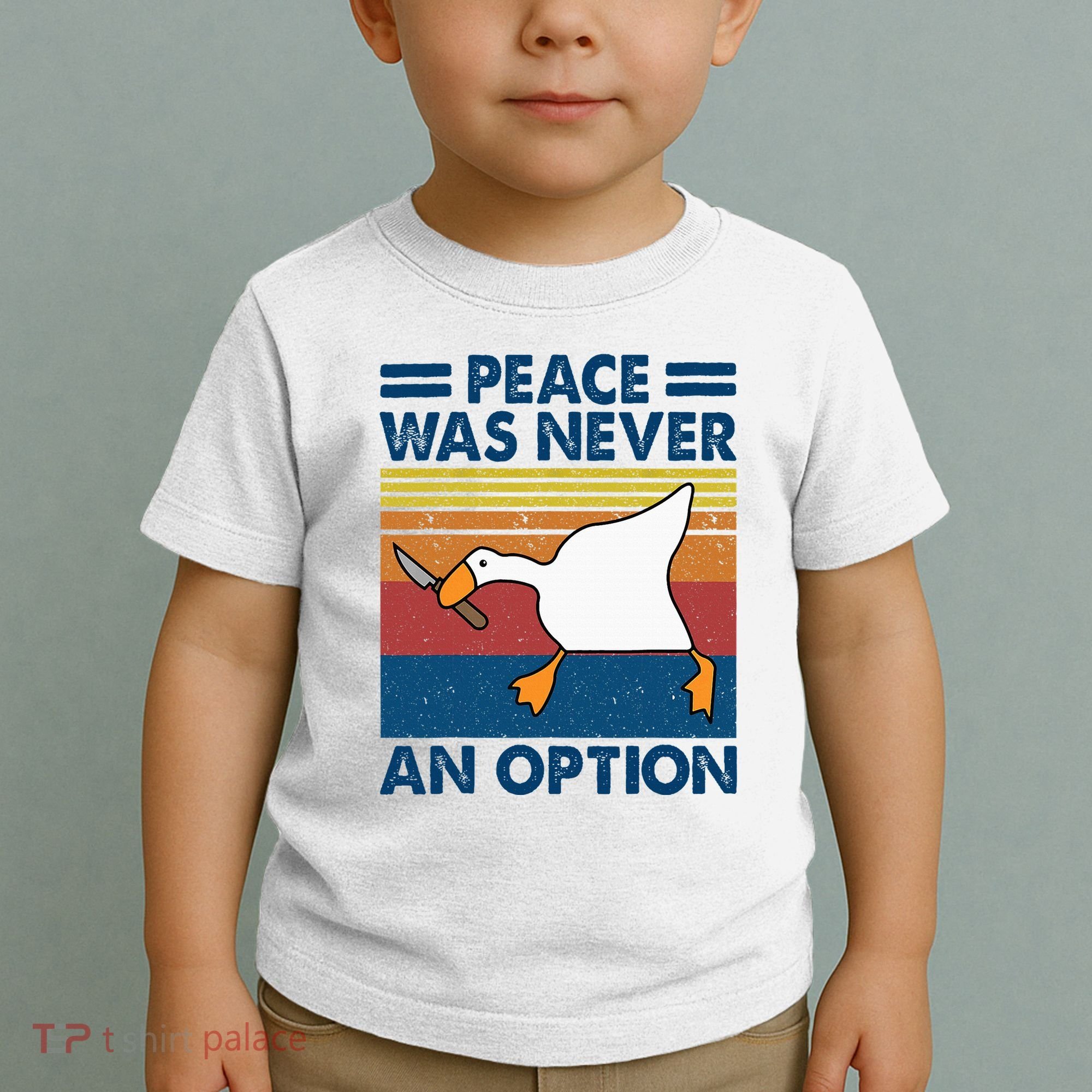 Murder Duck Peace Was Never An Option Duck With Knife Meme Toddler T-Shirt
