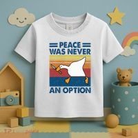 Murder Duck Peace Was Never An Option Duck With Knife Meme Toddler T-Shirt thumb 3