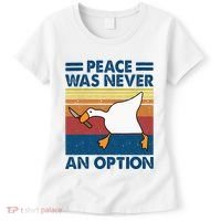 Murder Duck Peace Was Never An Option Duck With Knife Meme Women's T-Shirt thumb 0