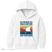 Murder Duck Peace Was Never An Option Duck With Knife Meme Kids Hoodie thumb 0