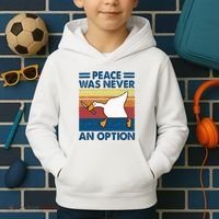 Murder Duck Peace Was Never An Option Duck With Knife Meme Kids Hoodie thumb 2