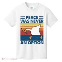 Murder Duck Peace Was Never An Option Duck With Knife Meme Kids T-Shirt thumb 0